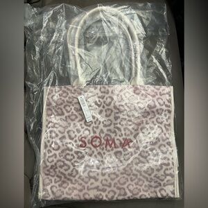 Soma Pink Animal Print Tote